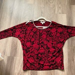 Michael Michael Kors Floral Cold Shoulder Top - NEW with tags